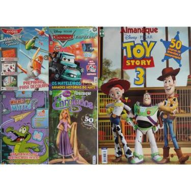 Imagem de Kit c/4 revistas disney aviões, carros, enrolados, toy story e mais! j
