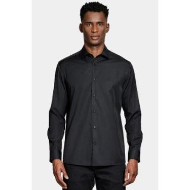 Imagem de Camisa Aramis Regular Tricoline Manga Longa Preto-Masculino