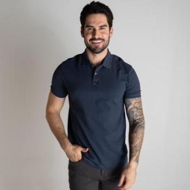 Imagem de Camisa Polo Calvin Klein Premium Azul Marinho-Masculino