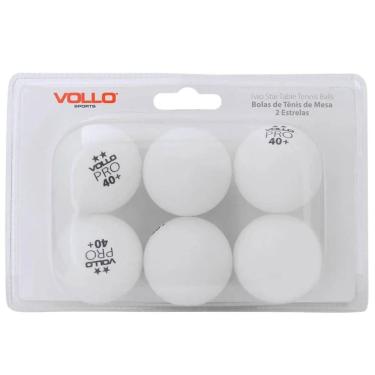 Imagem de Bola De Tênis De Mesa Vollo Ping-Pong 40mm 2 Estrelas 6 Unidades