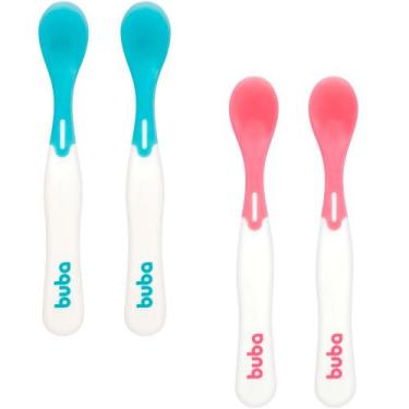 Imagem de Kit colher para bebe introdução alimentar papinha c/ 2 - BUBA