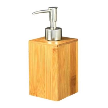 Imagem de Suporte Porta Dispenser Sabonete Liquido Bambu Banheiro Saboneteira La
