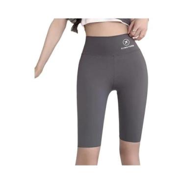 Imagem de Shorts De Yoga De Cintura Alta Com Alta Elasticidade E Efeito Levanta 