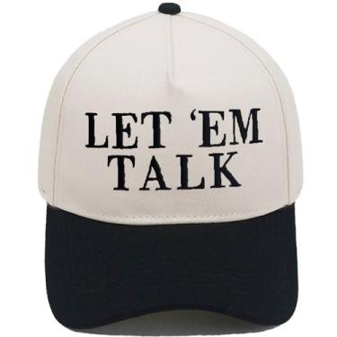 Imagem de Boné de beisebol de algodão liso com bordado Let 'Em Talk - Yiweisai
