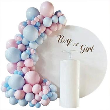 Imagem de Kit Balloon Arch, 110 unidades de balões de látex de festa, rosa, azul