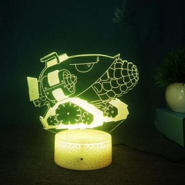 Imagem de Luz noturna LED 3D: plantas, zumbis, espigas, canhões, mudança de cor 