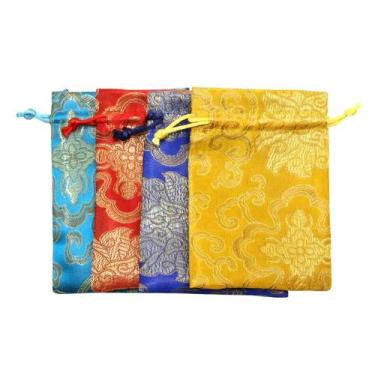 Imagem de Sacola de presente, bolsas de armazenamento de joias, tecido de brocad