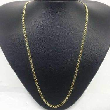 Imagem de Corrente Grumet Folheada Ouro 18k  80cm 3mm, Dourado