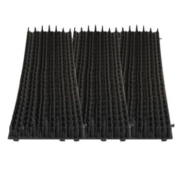 Imagem de Kit 5 Espicula Protetor Anti Pombo Espanta Gatos Repelente Roedores Inibidor Espinhos Para Muro Janela Preto (5)