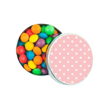 Imagem de Latinha Lembrancinha Personalizada Poá Rosa Bebê