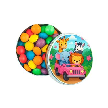 Imagem de Latinha Lembrancinha Personalizada Safari Rosa