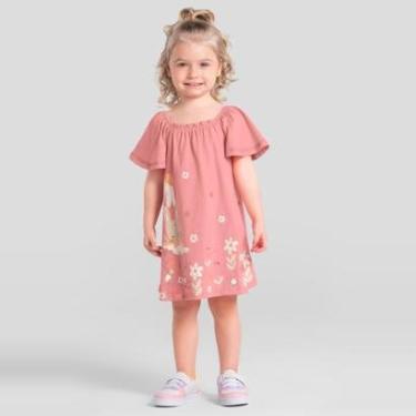 Imagem de Vestido infantil menina de coelhinho com glitter Brandili-Feminino