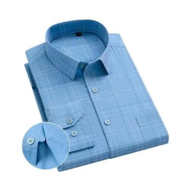 Imagem de Camisas De Manga Longa Masculinas De Moda Casual Em Tecido De Bambu Co