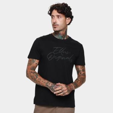 Imagem de Camiseta Ellus Casual Masculina, Preto, GG