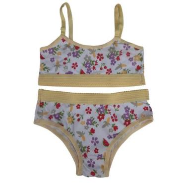 Imagem de Conjunto Lingerie Infantil Sutiã Top Calcinha Menina Moça - Bella Fior