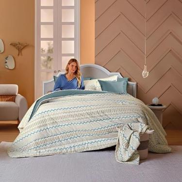 Imagem de Jogo de Cama Casal Flutuar 4 Peças Crystal 100% Algodão Teka