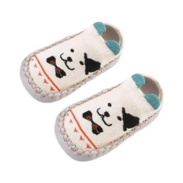 Imagem de Meias Para Bebês Recém-nascidos Com Sola De Borracha, Sapatos Infantis