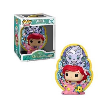 Imagem de Boneco Funko Pop! Deluxe Disney Princesas - Ariel com Vitral