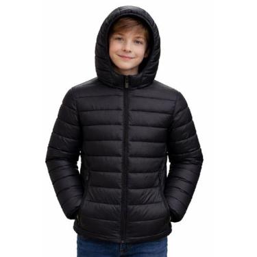 Imagem de Jaqueta Puffer Juvenil Meninos Com Bolsos Red Nose Com Ou Sem Capuz, P