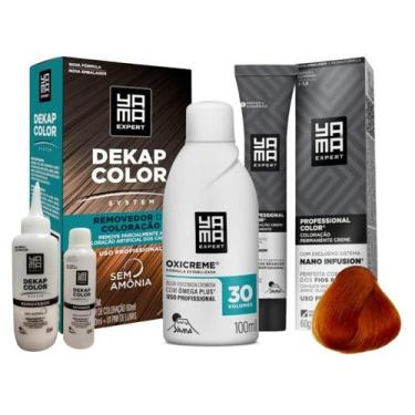 Imagem de Kit Renovação de Cor Dekapcolor 120ml com Coloração 7.4 .e OX 30V 100m