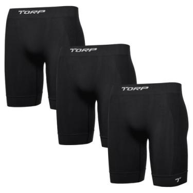 Imagem de Kit Com 3 Bermudas Térmica Sem Costura Soul Eco Academia Torp, Preto, 