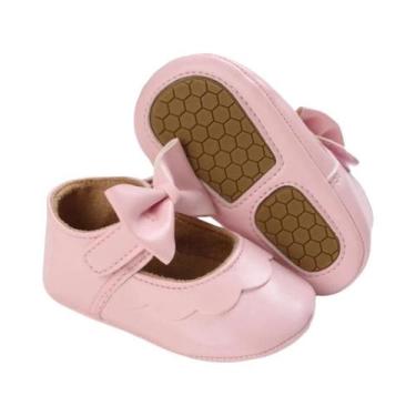 Imagem de Sapatos Planos Brancos De PU Para Bebê Menina Com Laço, Sola Macia, Pr