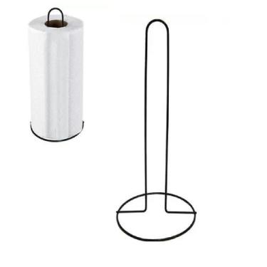 Imagem de 10 Porta Suporte Rolo Papel Toalha De Mesa Em Metal Preto - Fx