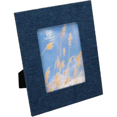 Imagem de PORTA RETRATOS 15X20 HOME&CO CHENILE 30x25xcm AZUL PAINEL QUADRO PARA FOTOS