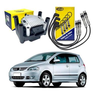 Imagem de Bobina Ignição Cabo Vela Volkswagen Fox 1.0 1.6 2003 A 2009 - Magneti 