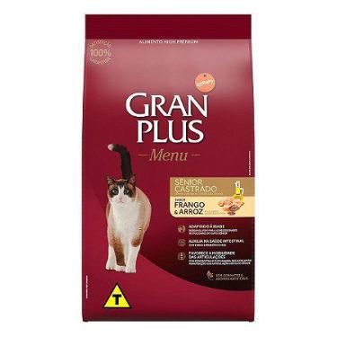 Imagem de Racao gran plus menu gato senior castrado frango/arroz 3kg, 3