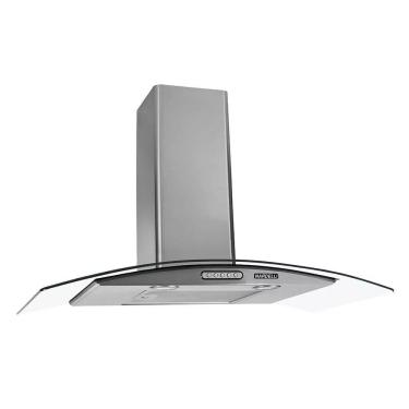 Imagem de Coifa de Parede Nardelli Slim Inox 90cm em Inox e Vidro Curvo com Painel Touch Exaustor...