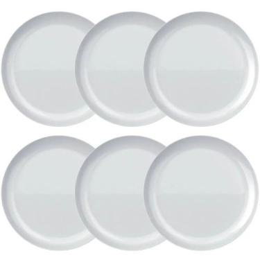 Imagem de Conjunto 6 Pratos Raso Opalino Diwali Branco 27cm - Luminarc