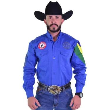 Imagem de Camisa Masculina Radade Bordada Original Competição Country, Royal, GG