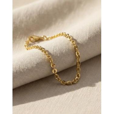 Imagem de Pulseira Feminina Bailarina 2.7 18 Cm Ouro 18k 750 Certificado Garanti