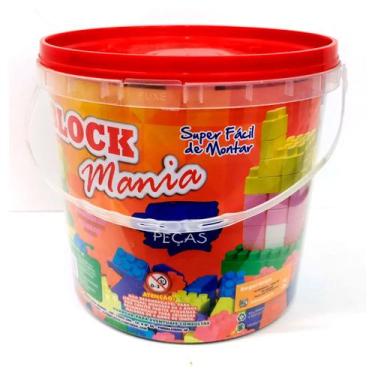 Imagem de Kit 03 Balde De Blocos De Montar Com 104 Peças Brinquedo - Mania de br
