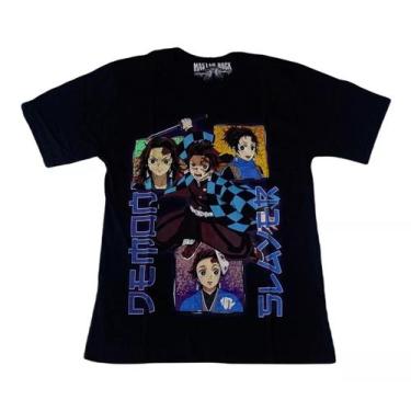Imagem de Camiseta Demon Slayer Kimetsu No Yaiba Tanjiro Kamado Blusa Adulto Ani