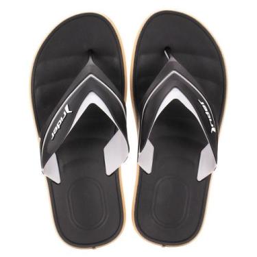 Imagem de Chinelo masculino free iii rider 12455, Preto, Bege, 37/38