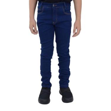 Imagem de Calça Jeans Infantil Masculina Dipopini Skinny Azul - CIM119, Azul, 12