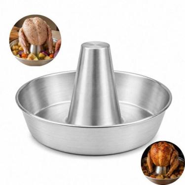 Imagem de Assadeira frango aluminio forma assar cone central chester peru aves f