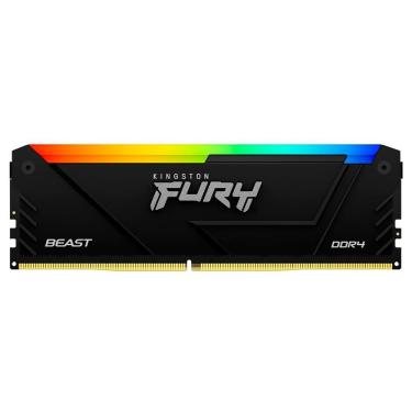 Imagem de Memória RAM Kingston Fury Beast DDR4 8GB 3200MHz RGB Preto KF432C16BB2A-8