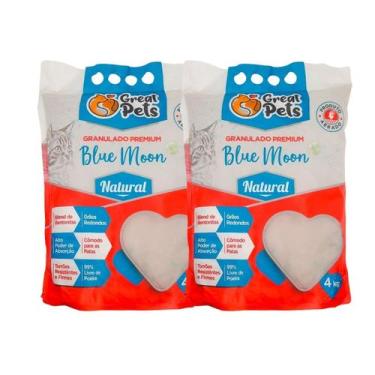 Imagem de 2 Areia Bentonita Esférica Premium Great Pets Para Gatos 4kg