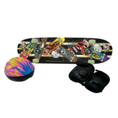 Imagem de Skate Infantil Semi Profissional Shape Lixa Estampado Suporta até 50kg