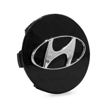 Imagem de Calotinha 56mm Centro de Roda KRMAI Hyundai Creta PCD Preta - DCAPS