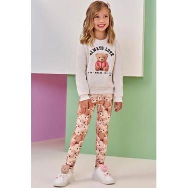 Imagem de Conjunto Menina Blusa Moletom e Legging Termoskin Infanti, Bege, 14