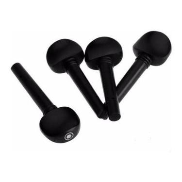 Imagem de Kit 4 Cravelhas para Violino 4/4 de Ébano com Furo - MUSICAL CCB