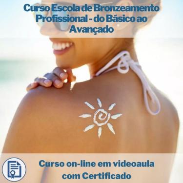 Imagem de Curso on-line em videoaula Escola de Bronzeamento Profissional - do Básico ao Avançado com Certificado