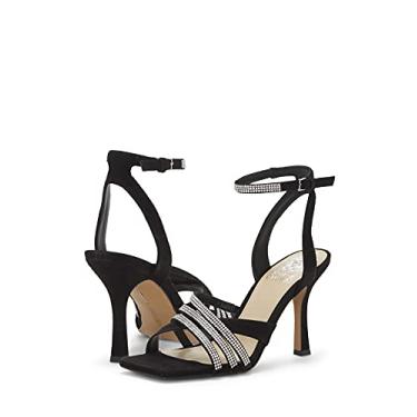 Imagem de Vince Camuto Sandália feminina Brevern com tira no tornozelo e salto alto, Preto, 36