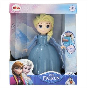 Imagem de Boneca Elsa Frozen Com Som E Articuação 24cm Elka Disney 947