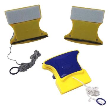 Imagem de Limpador de Vidro Magnético dupla face para Janelas Vidro e Aquário CBR-1108 + Refil Reserva