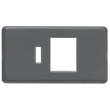 Imagem de Módulo Tampo para Tomada RJ Tramontina IzyFlat Grafite Tramontina